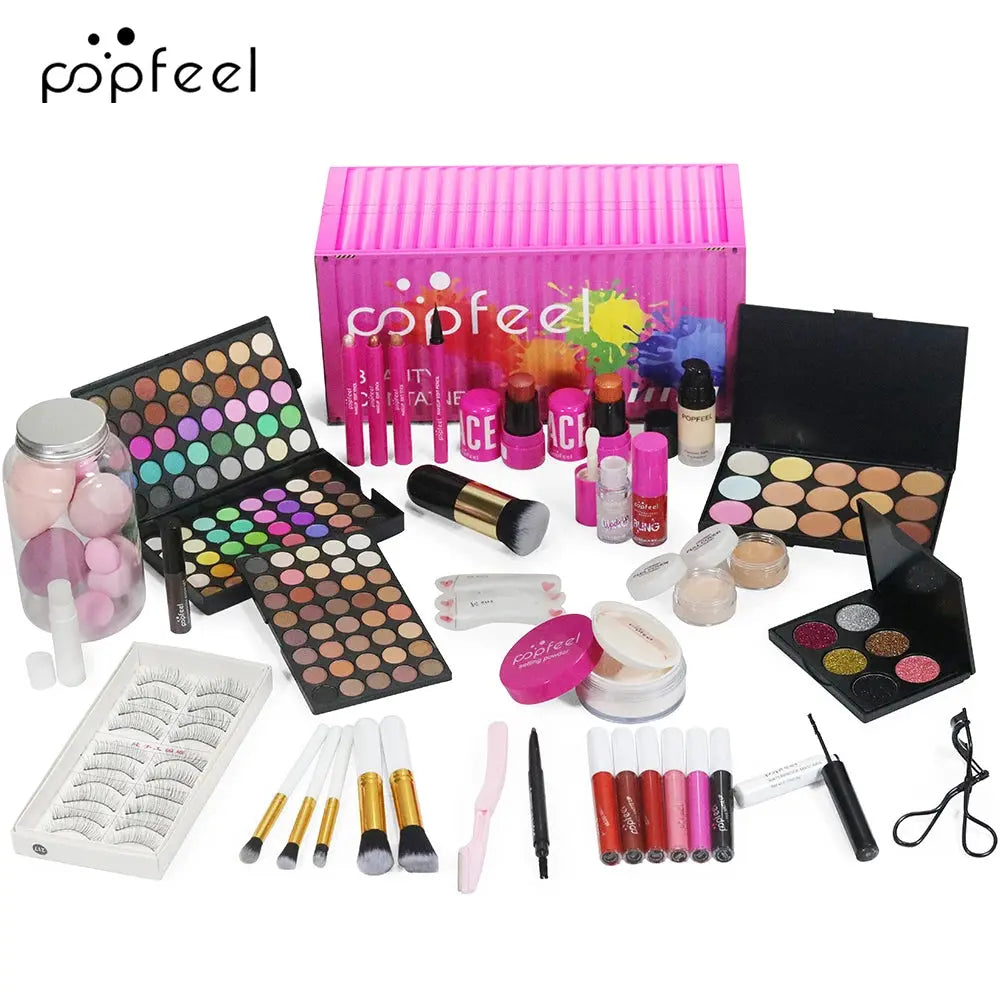 POPFEEL Holiday makeup set container gift box-Perfect for Birthday Parties and Holidays | Ideal Makeup Kit for Girls and Women。 NNOS