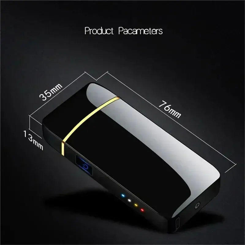 Rechargeable USB Electric Lighter – Windproof Dual Arc Flameless LED NNOS