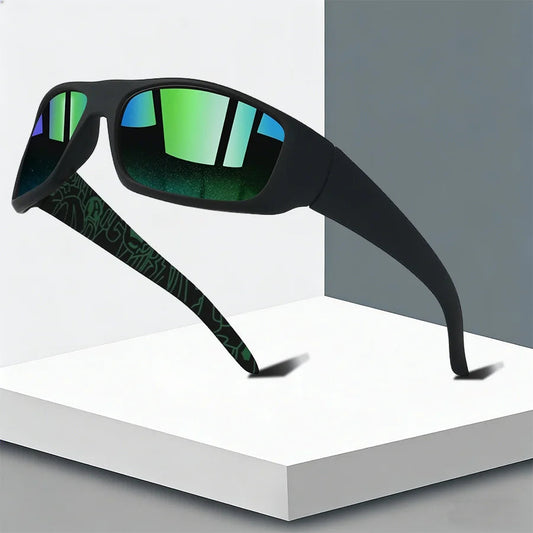 Vintage Pattern Sports Sunglasses Unisex Cycling Fishing Running Eyewear UV400 Protection Black Frame Grey Brown Tea & More Colors NNOS