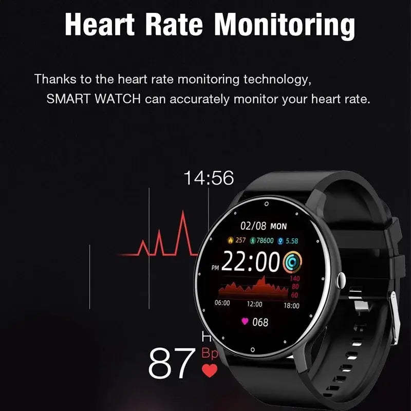 Fashion Smart Watch Full Touch Screen Sports Fitness Tracker IP68 Waterproof Bluetooth Smartwatch for Men Women NNOS