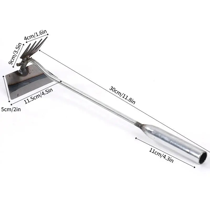 🌿 2-in-1 Garden Weeder & Rake – Crescent Hoe with 4/5/6/11 Teeth | Summer Gardening Essential NNOS