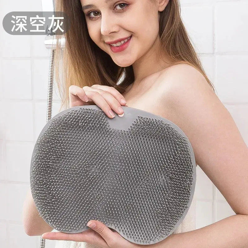 Silicone Massage Shower Mat Non-slip Wash Foot Pad Foot Exfoliating Bathroom Rub Back Brush with Sucker Bath Massage Brush Pad NNOS