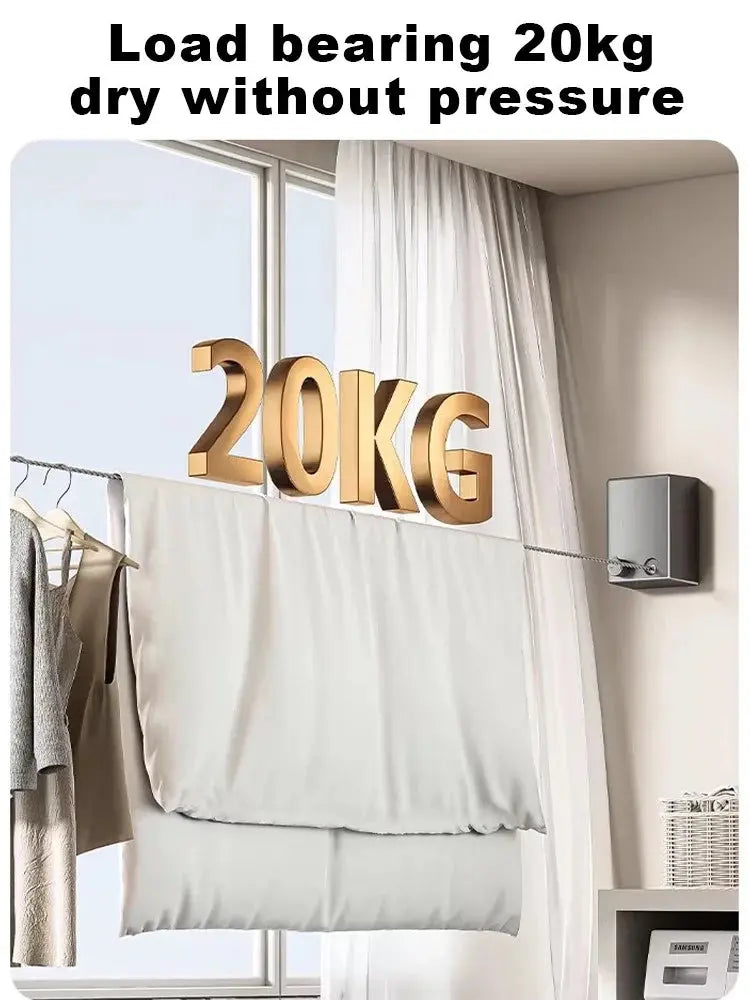 Retractable Clothesline Wall-Mounted Without Holes Indoor And Outdoor Universal Clothes Drying Quilts Are Small And Invisible NNOS