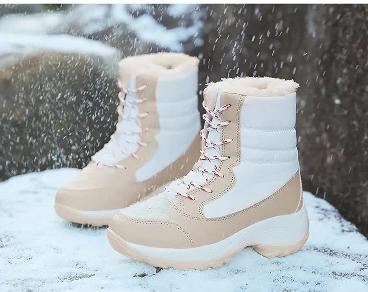 Snow Boots Women New Ladies Shoes Platform Shoes Woman Flat Keep Warm Boots Ladies Casual Plush Botas Mujer Winter Shoes Women NNOS