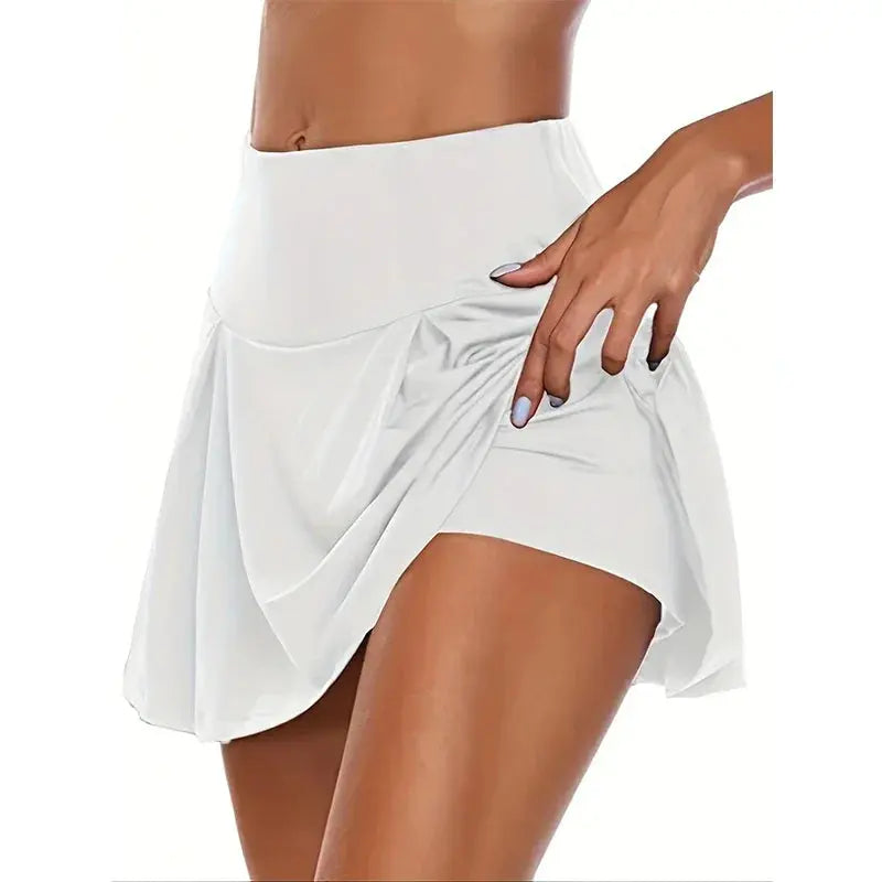 Y2K High-Waist Athletic Skort – 12 Colors, Stretchy & Breathable Fabric, Non-Sheer Comfort for All-Season Sporty Style NNOS