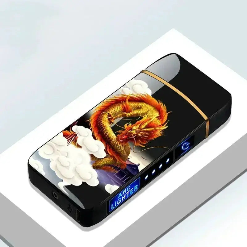 Rechargeable USB Electric Lighter – Windproof Dual Arc Flameless LED NNOS