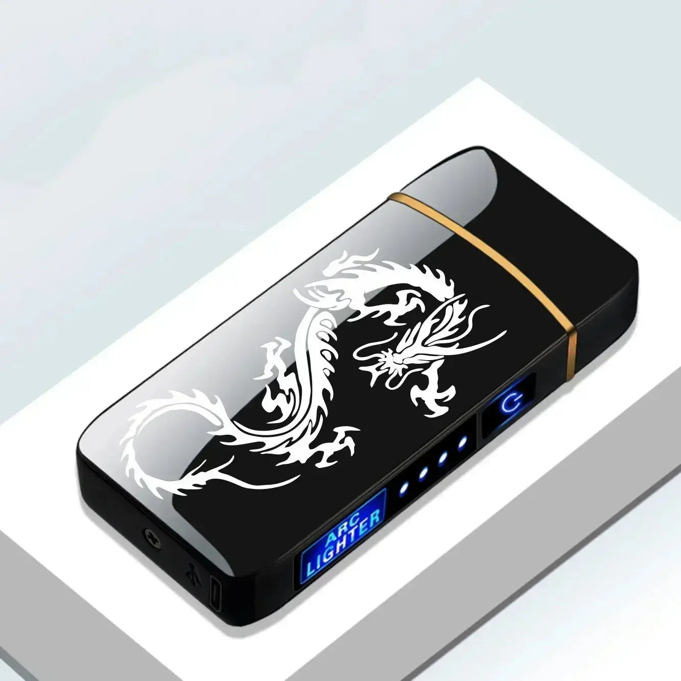 Rechargeable USB Electric Lighter – Windproof Dual Arc Flameless LED NNOS