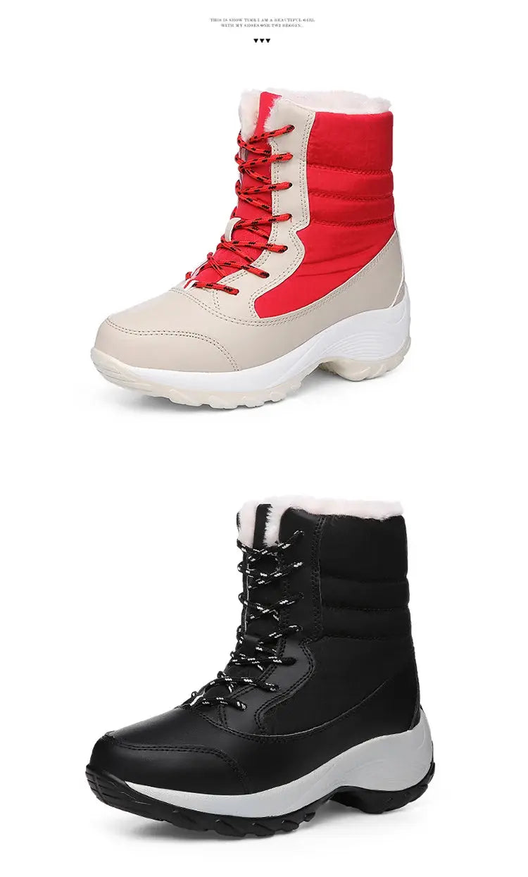 Snow Boots Women New Ladies Shoes Platform Shoes Woman Flat Keep Warm Boots Ladies Casual Plush Botas Mujer Winter Shoes Women NNOS