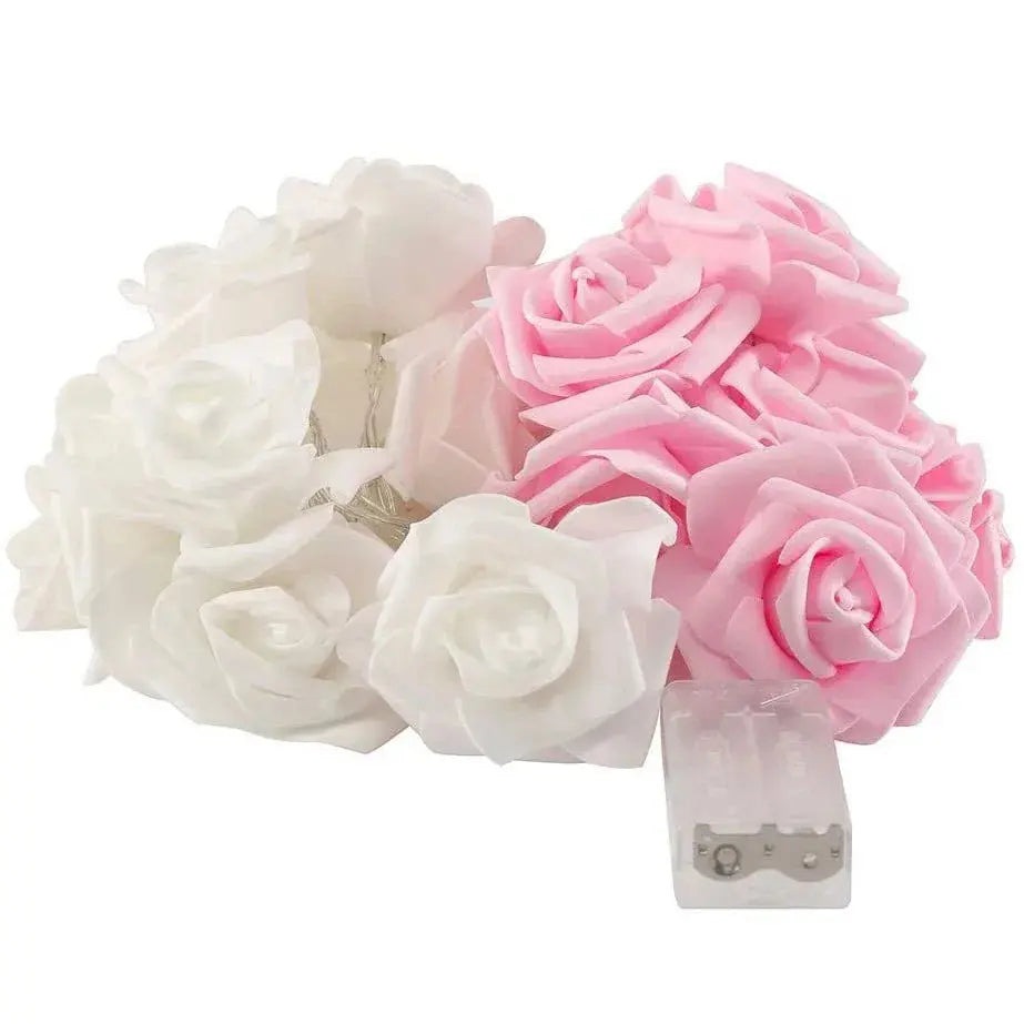 2M Rose Flower LED Fairy Lights – Romantic Garland for Wedding & Party NNOS