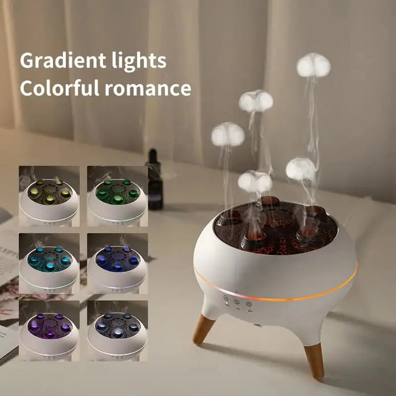 Jellyfish Air Humidifier – 250ml Oil Diffuser with Remote & 7-Color Night Light NNOS