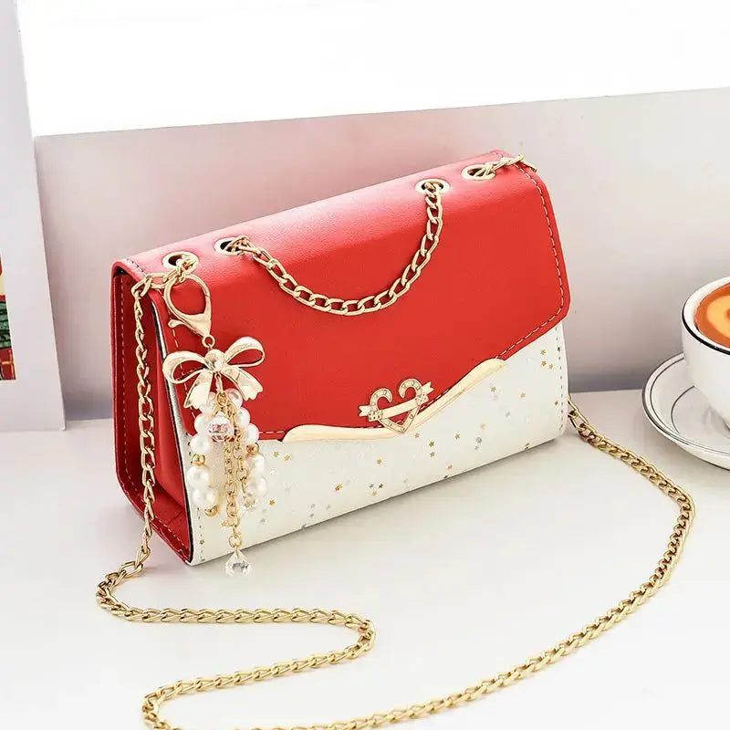 Glam Chic Mini Crossbody Bag – Sparkling Sequin Square Design with Tassel Charm, Stylish PU Shoulder Purse for Women & Girls NNOS