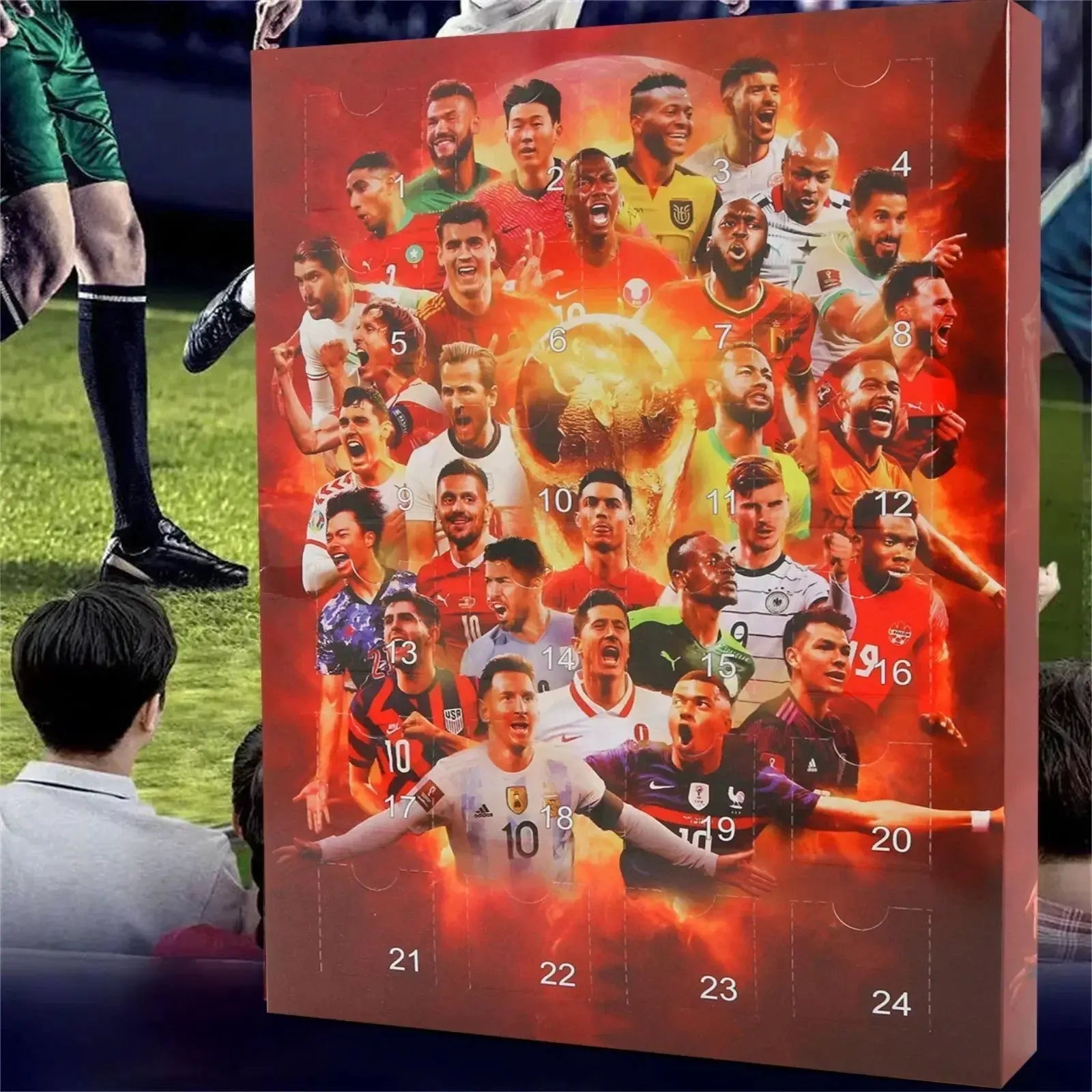 1/2/3PCS Soccer Advent Calendar Soccer Kit 24 Days Building Advent Calendars Soccer Party Favors Sports Christmas Gift Supplies NNOS