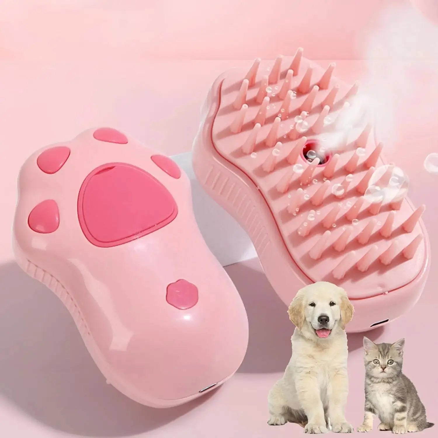 Cat Steam Brush Steamy Dog Brush 3 in 1 Rechargeable Spray Cat Hair Brushes for Massage Pet Grooming Comb Hair Removal Comb NNOS