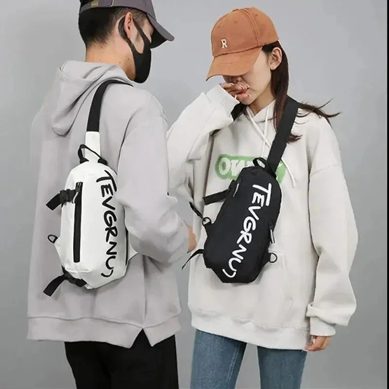 Autumn Winter Nylon Chest Bag for Men and Women Trendy Fashionable Sports Leisure Crossbody Bag with Oblique Straddle Design product image