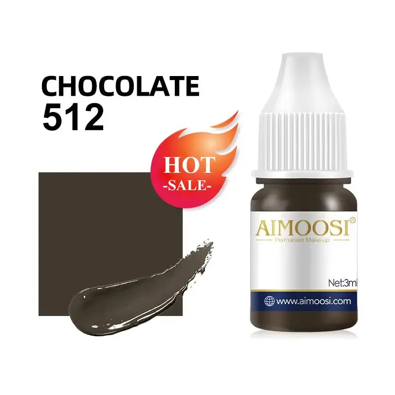 AIMOOSI Henna Eyebrow Tattoo Ink – Professional Microblading Pigment for Eyeliner & Brow Enhancement | 0.1OZ Black Permanent Makeup Ink NNOS