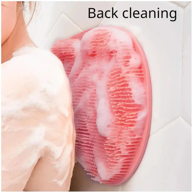 Silicone Massage Shower Mat Non-slip Wash Foot Pad Foot Exfoliating Bathroom Rub Back Brush with Sucker Bath Massage Brush Pad NNOS
