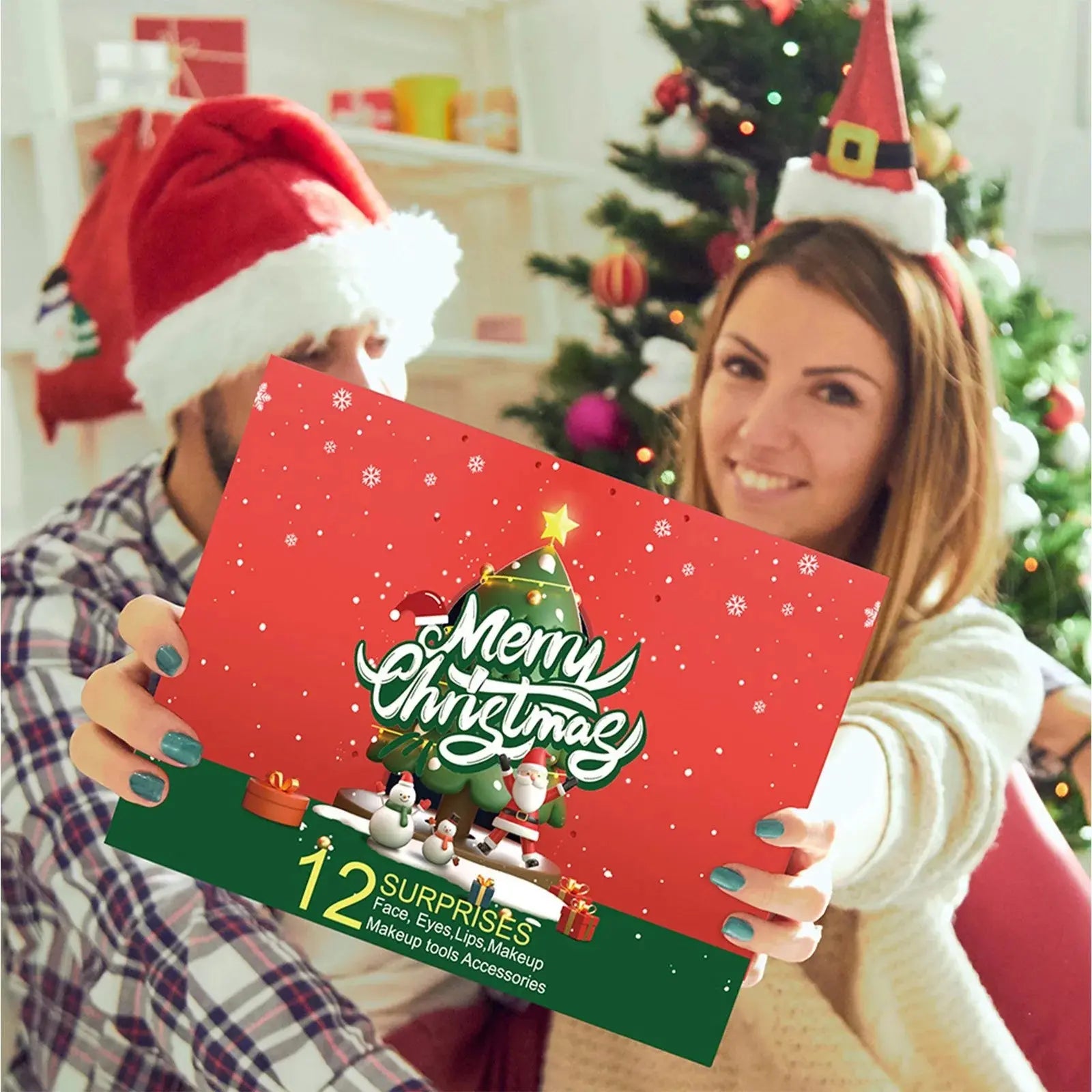 Christmas Countdown Calendar Surprise Blind Box Girls Makeup Skincare Gift Box Christmas Countdown Calendar Beauty Care Set NNOS