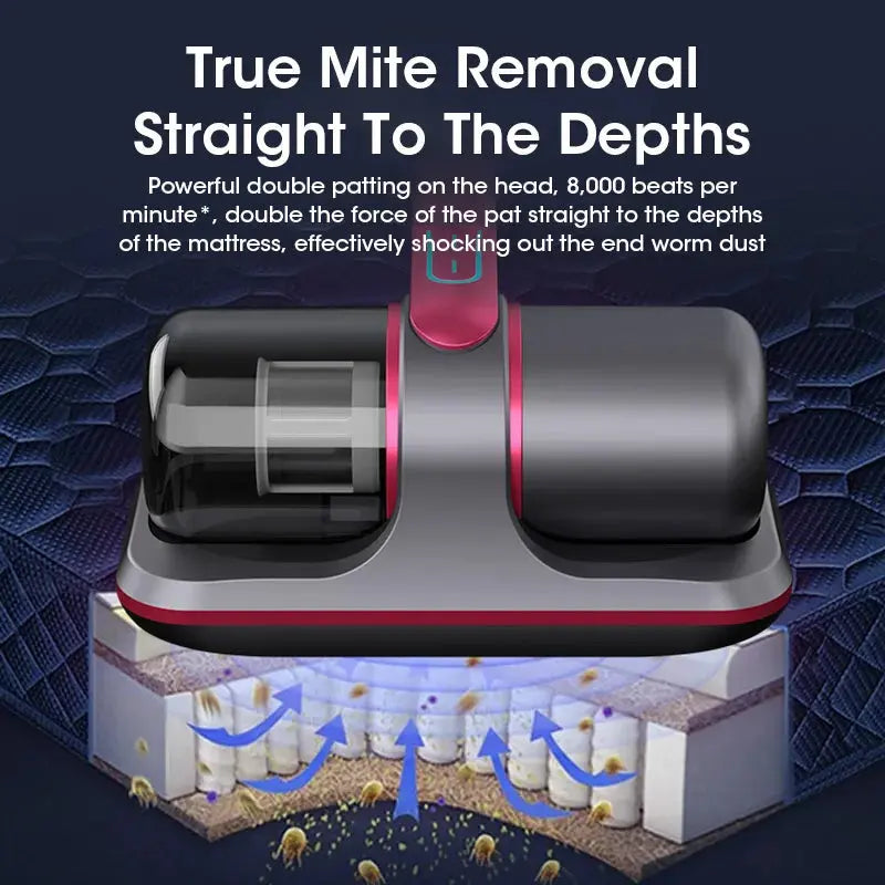 Mite Removal Instrument Vacuum Cleaner 12000PA Handheld Vacuum For Mattress Sofa Bed Home Detachable Filter Bed Vacuum Cleaner NNOS