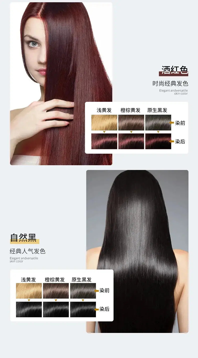 Elevate Your Shade – Luxurious Ginger Bubble Hair Dye Shampoo, Deep Gray Concealment in One Wash NNOS