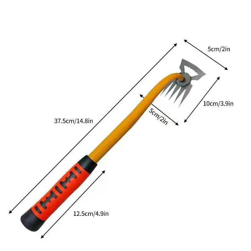 🌿 2-in-1 Garden Weeder & Rake – Crescent Hoe with 4/5/6/11 Teeth | Summer Gardening Essential NNOS