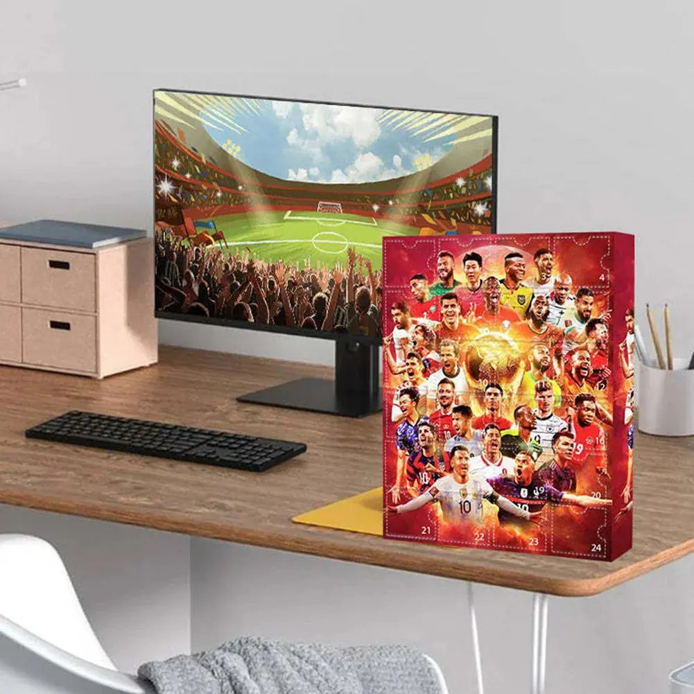 Countdown Advent Calendar Football Set 24 Day Advent Calendar Football Party Birthday Gifts Box Set Sports Christmas Supplies NNOS
