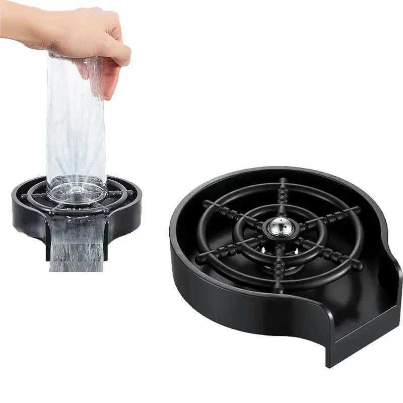 Household High Pressure Cup Washer Coffee Bar ABS Automatic Flushing Push Cup Washer Kitchen Coffee Accessories NNOS