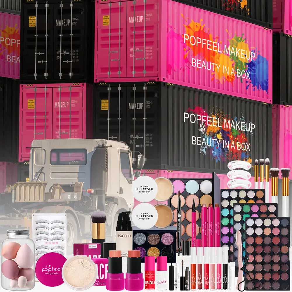 POPFEEL Holiday makeup set container gift box-Perfect for Birthday Parties and Holidays | Ideal Makeup Kit for Girls and Women。 NNOS