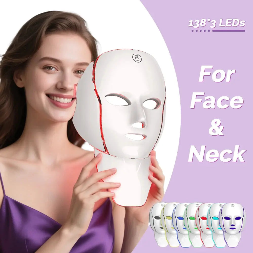LED Beauty Mask 7 Colors – Anti-Aging Red Light Skin Care Therapy NNOS