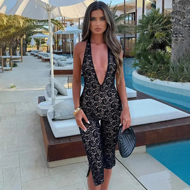 Avrilyaan Lace Bodycon Jumpsuit 2025 NNOS