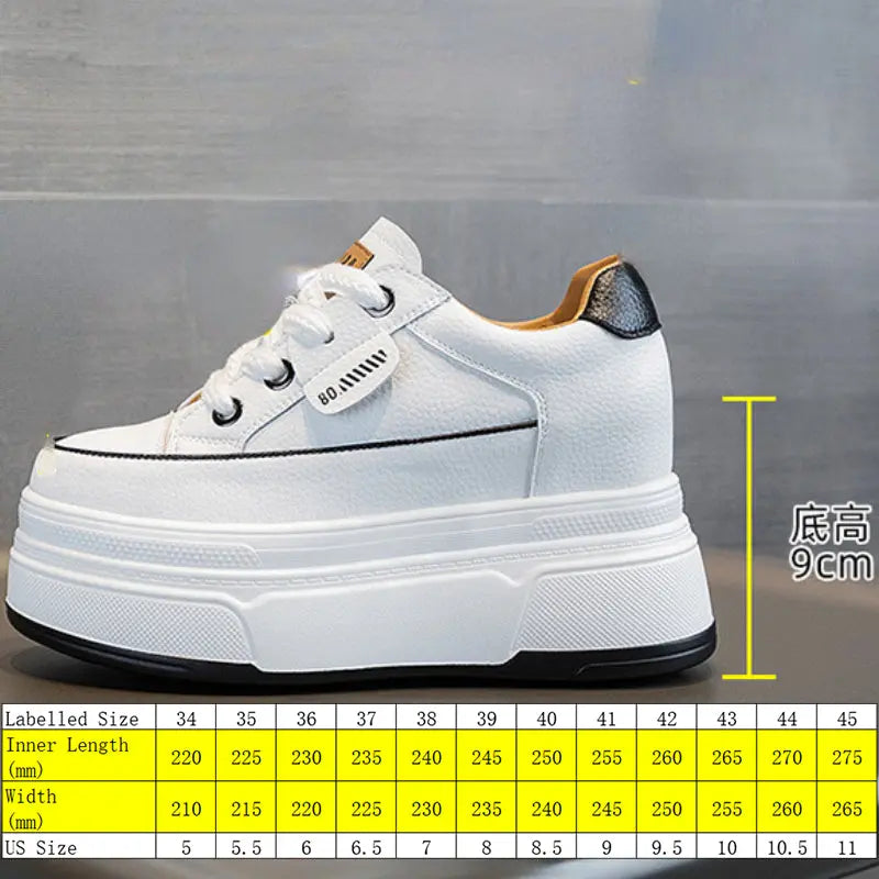 Fujin 9cm Cow Suede Genuine Leather Women Vulcanized Shoes Platform Wedge Skate Boarding High Brand Heels Casual Summer Shoes NNOS