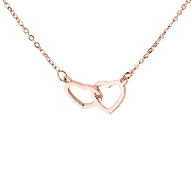 PolishedPlus Custom Names Heart Necklace Rotating Rose Box Pendant Chain Personalized Jewelry NNOS