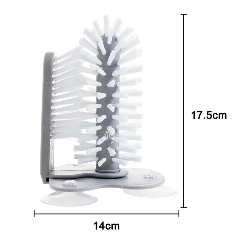 Professional Sink Suction Glass Cleaner with Brush and Stand for Effective Cleaning of Bottles and Mugs