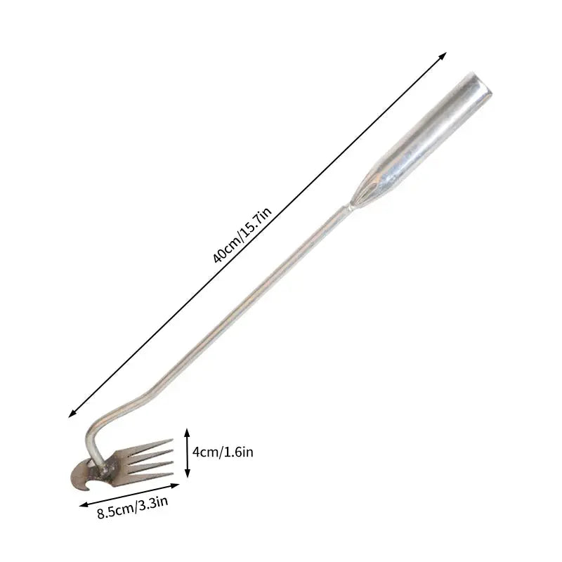 🌿 2-in-1 Garden Weeder & Rake – Crescent Hoe with 4/5/6/11 Teeth | Summer Gardening Essential NNOS