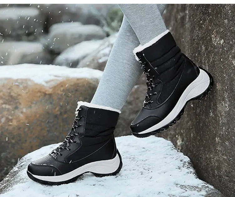 Snow Boots Women New Ladies Shoes Platform Shoes Woman Flat Keep Warm Boots Ladies Casual Plush Botas Mujer Winter Shoes Women NNOS