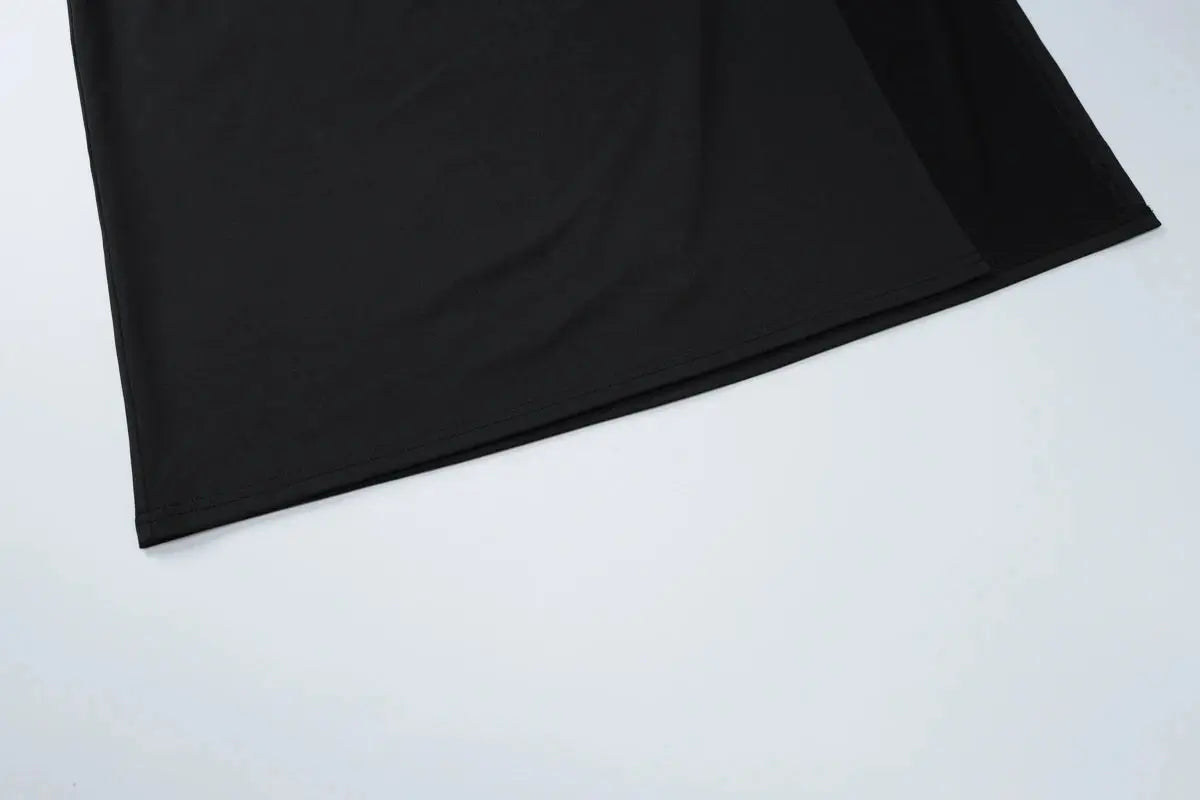 Dulzura Sexy 2-Piece Skirt Set – Off-Shoulder Ruched Crop Top & Slit Maxi Skirt NNOS