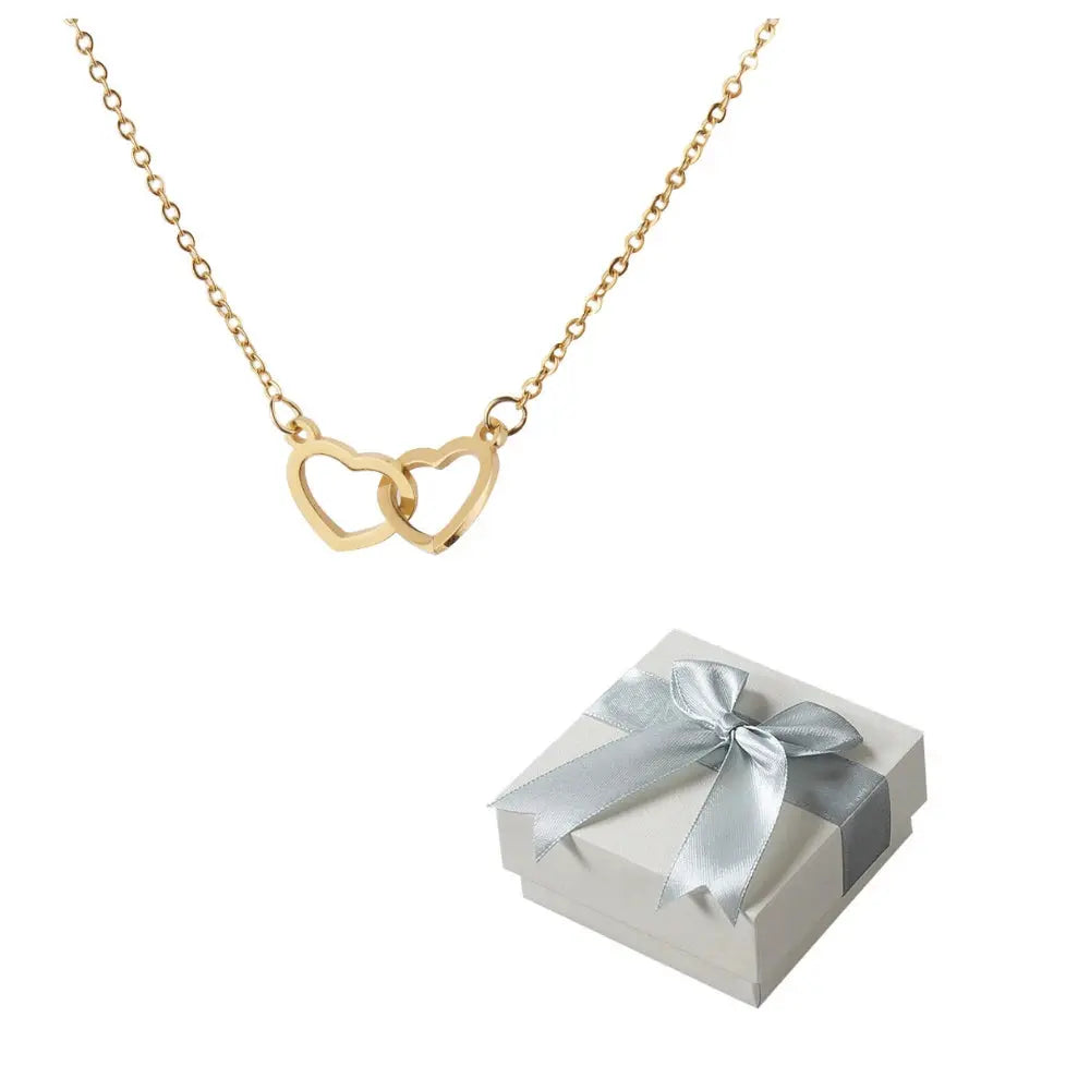 PolishedPlus Custom Names Heart Necklace Rotating Rose Box Pendant Chain Personalized Jewelry NNOS