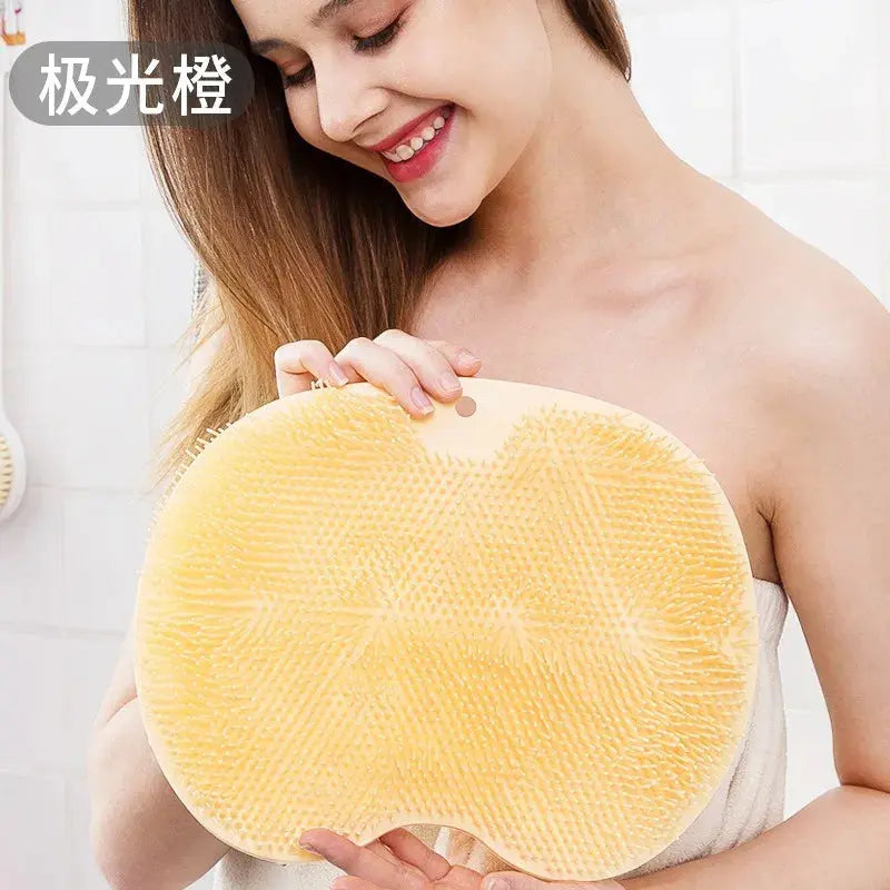 Silicone Massage Shower Mat Non-slip Wash Foot Pad Foot Exfoliating Bathroom Rub Back Brush with Sucker Bath Massage Brush Pad NNOS