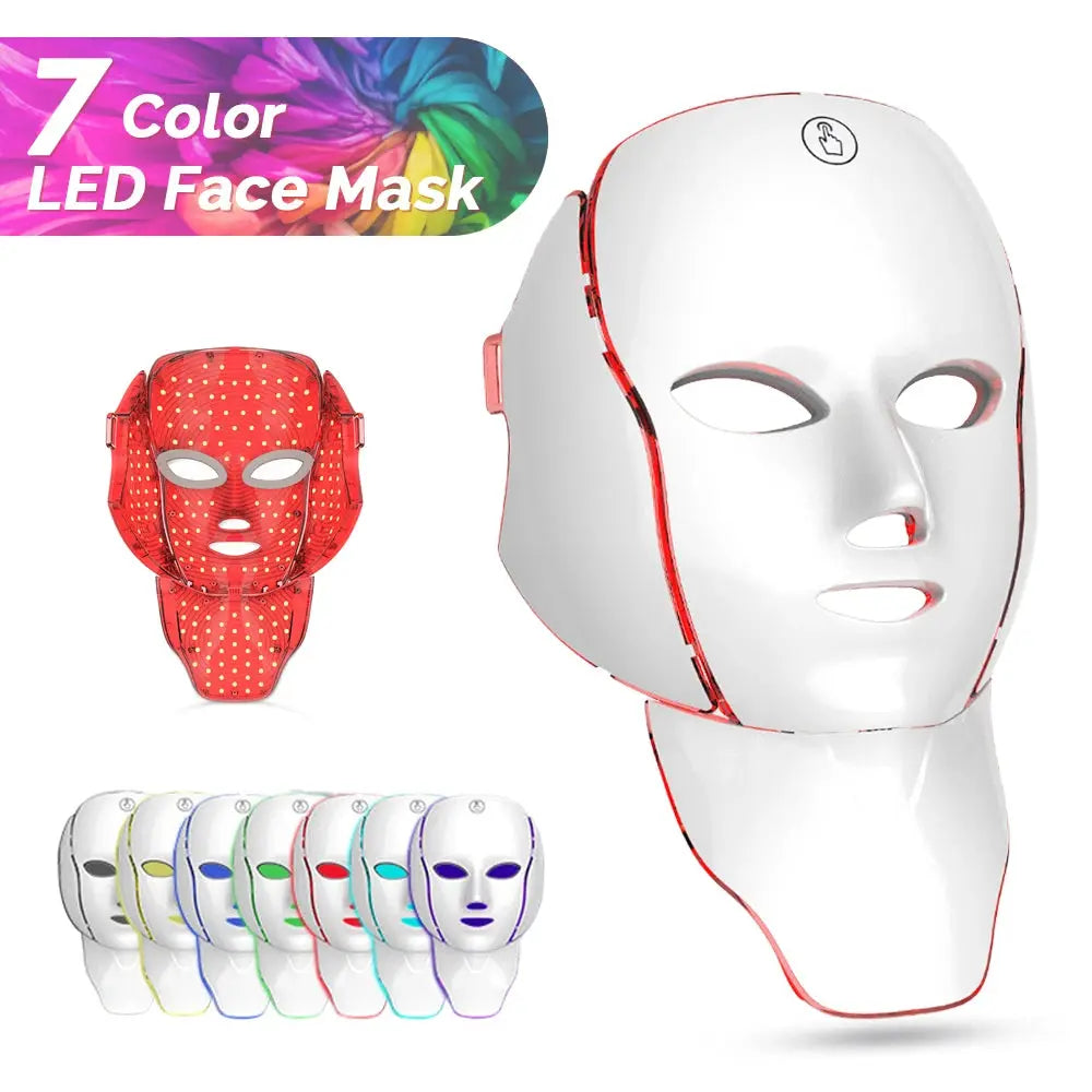 LED Beauty Mask 7 Colors – Anti-Aging Red Light Skin Care Therapy NNOS