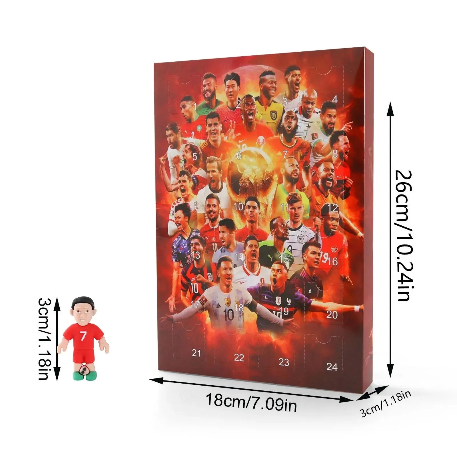 1/2/3PCS Soccer Advent Calendar Soccer Kit 24 Days Building Advent Calendars Soccer Party Favors Sports Christmas Gift Supplies NNOS