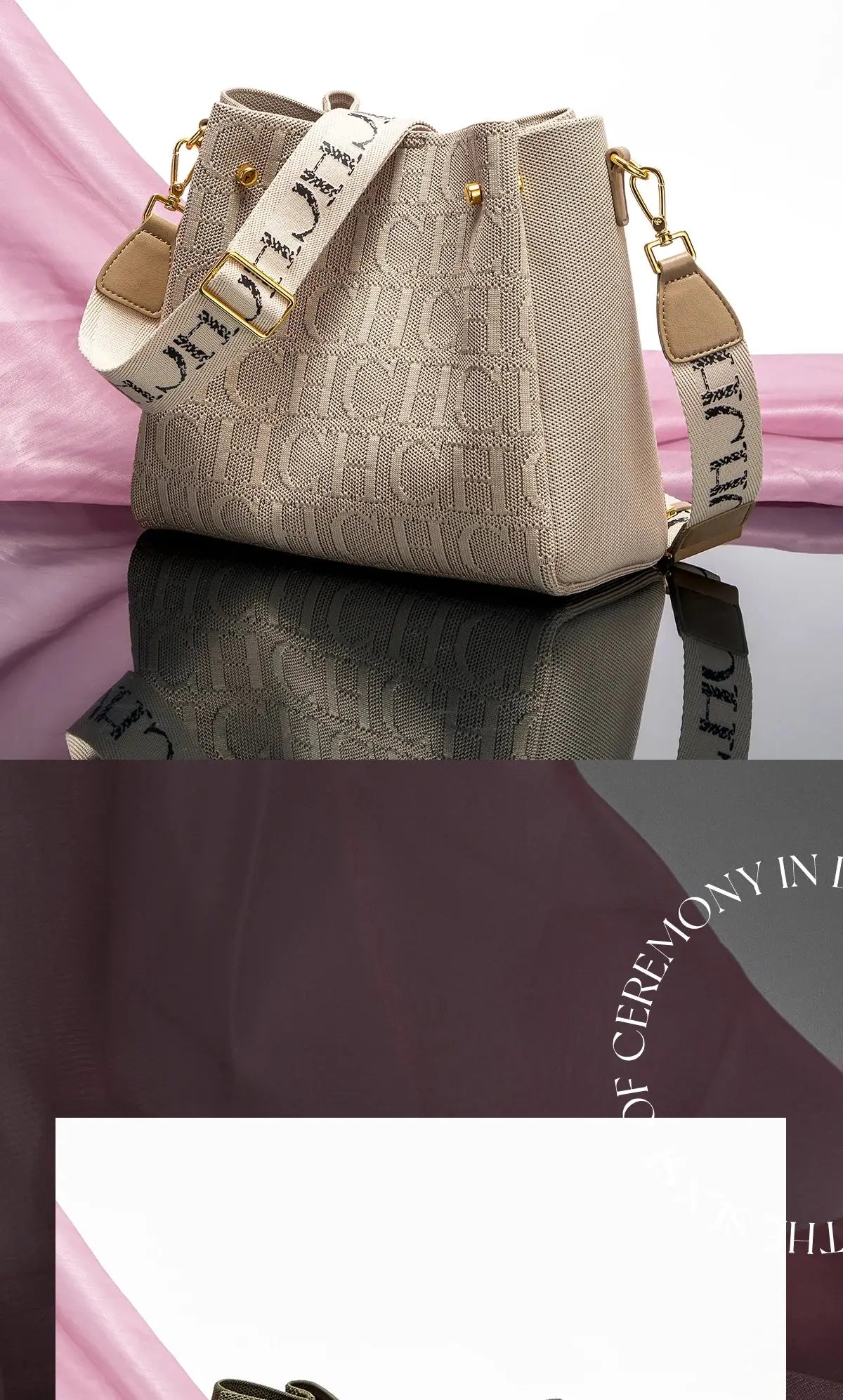 CH Elegant Letter Rope Crossbody Bag – Designer-Inspired, Fashionable & Spacious Shoulder Purse for Stylish Women NNOS