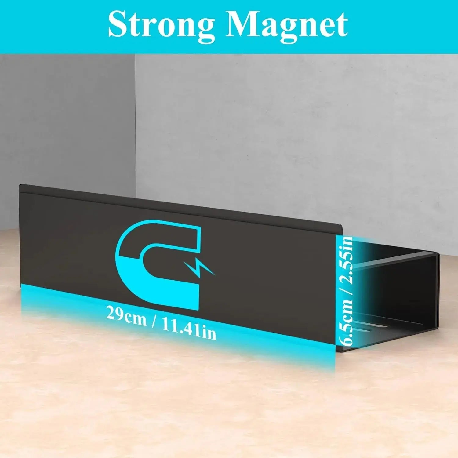 HuggieGems 4 Pack Magnetic Spice Storage Rack Organizer for Refrigerator and Oven Black Fridge Storage Holders Eye Catching Short NNOS