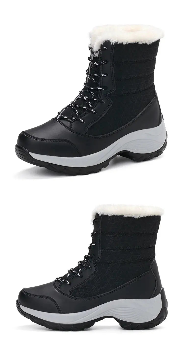 Snow Boots Women New Ladies Shoes Platform Shoes Woman Flat Keep Warm Boots Ladies Casual Plush Botas Mujer Winter Shoes Women NNOS