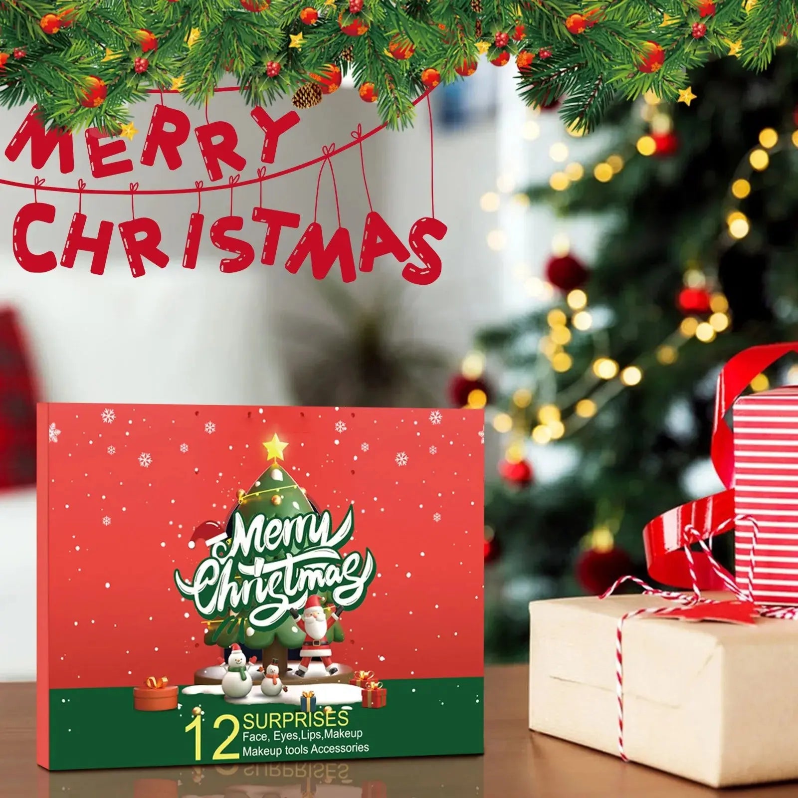 Christmas Countdown Calendar Surprise Blind Box Girls Makeup Skincare Gift Box Christmas Countdown Calendar Beauty Care Set NNOS