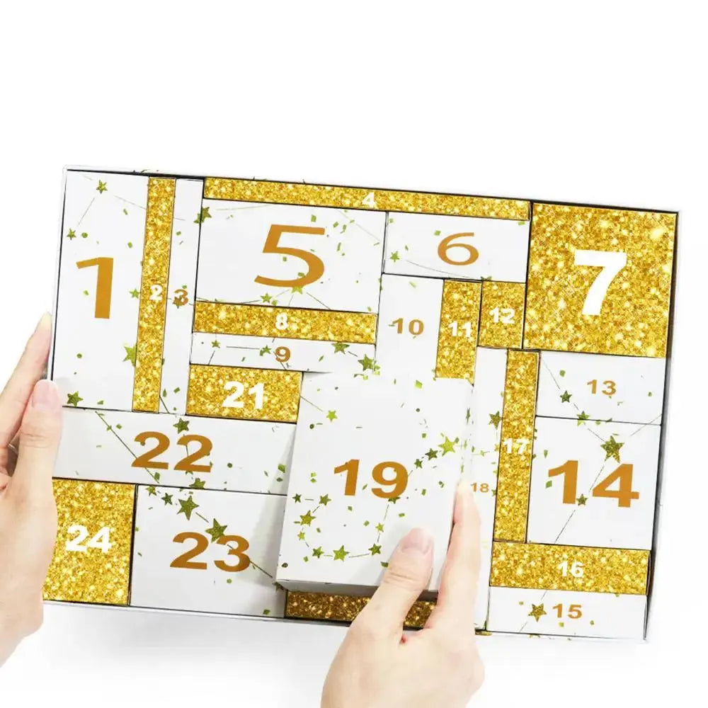 24 Days Beauty Advent Calendar Makeup Set 24pcs Christmas Countdown Calendar Make up Calendar Lipstick Eye Shadow Cosmetic NNOS