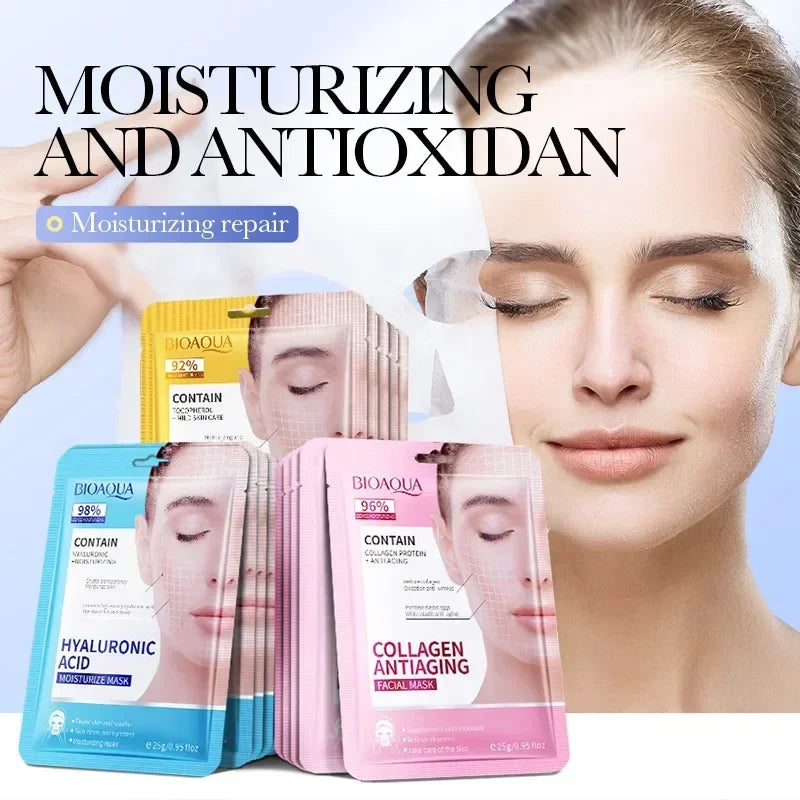 15pcs BIOAQUA Retinol Collagen Anti Wrinkle Facial Masks Moisturizing Anti-aging whitening Face Mask Facial Skin Care Products NNOS
