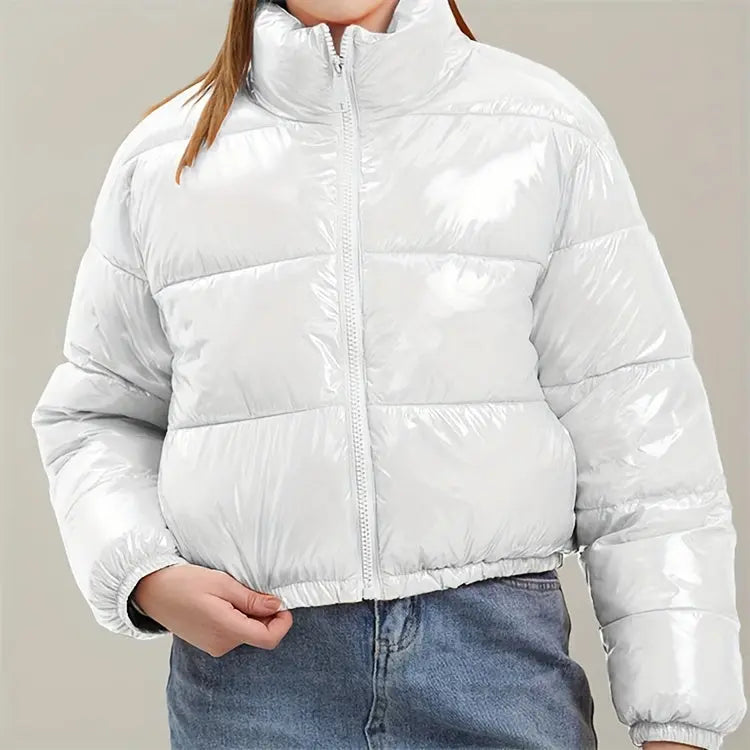 COUTUDI Y2K Bright Puffer Jacket – Women’s Short Coat Korean Streetwear Style NNOS