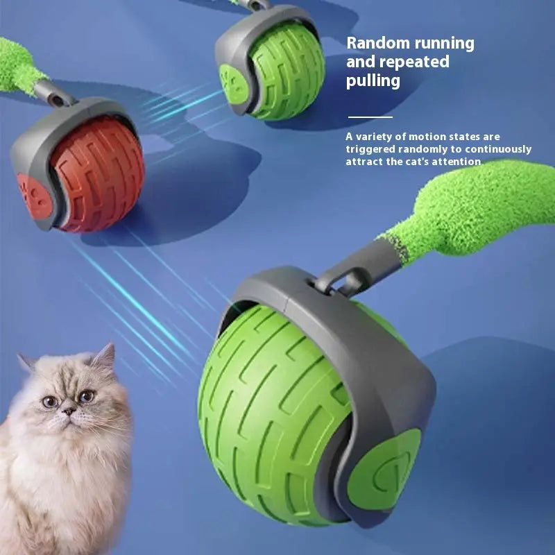New Interactive Cat Toys Ball Auto Electric Rolling Ball Toys For Cat Kitty Pets Smart Automatic Teaser USB Rechargeable Cat Toy Pet Products NNOS