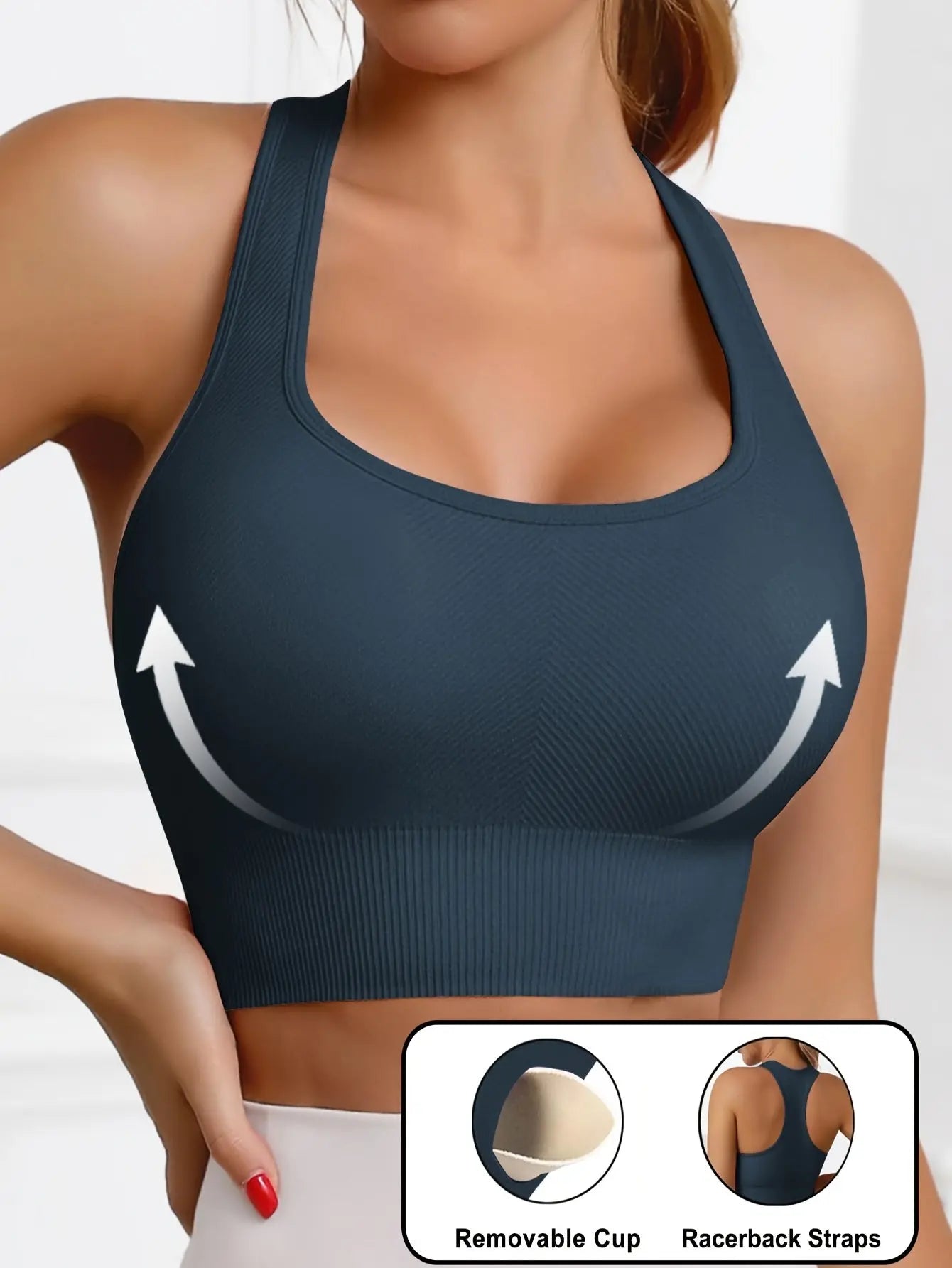 Women’s 3-Pack Crop Tank Tops – Sleeveless U-Neck Stretchy Casual Sportswear NNOS