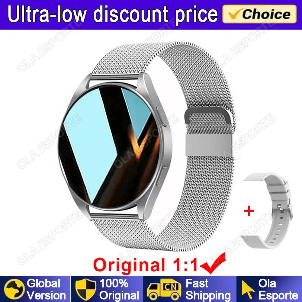 Smart Watch 6 Pro - Bluetooth Calling, Heart Rate Monitor & Custom Dials for Men & Women