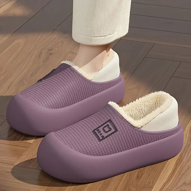 Women’s Slip-On House Slippers – Cozy Indoor/Outdoor Shoes with Non-Slip Sole NNOS
